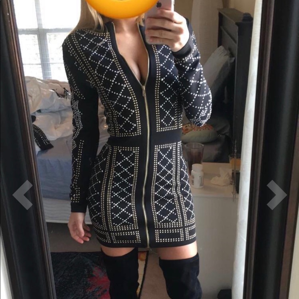 Long sleeve black dress